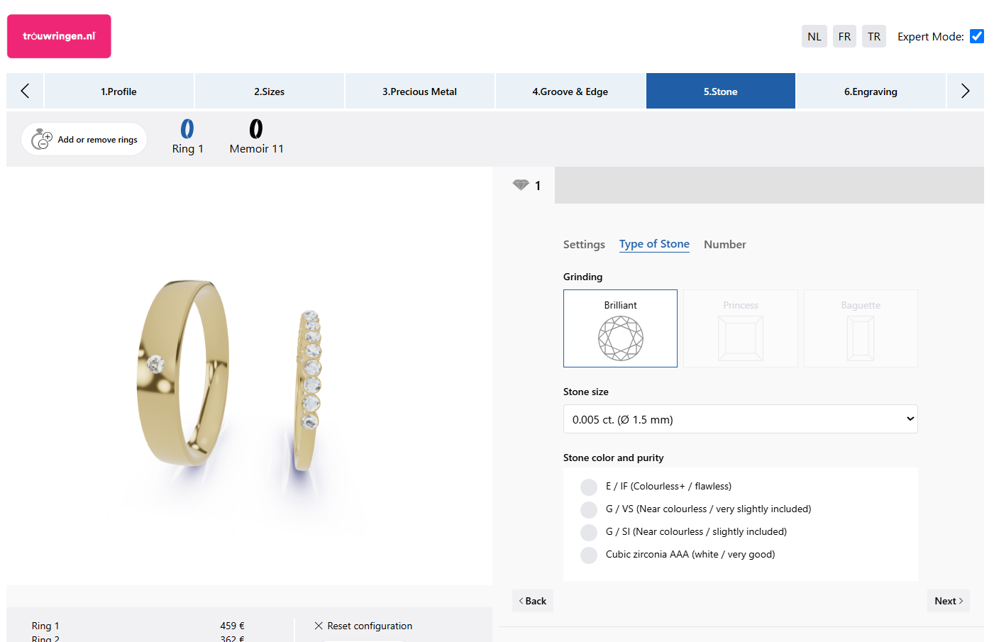 Wedding Ring Configurator